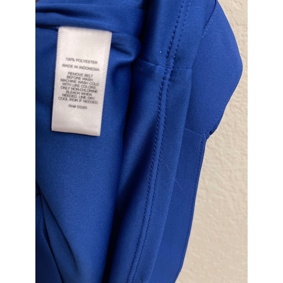 NWT Express Shirt Dress Roll Tab Sleeve Belted Blue Size Small - Picture 5 of 6